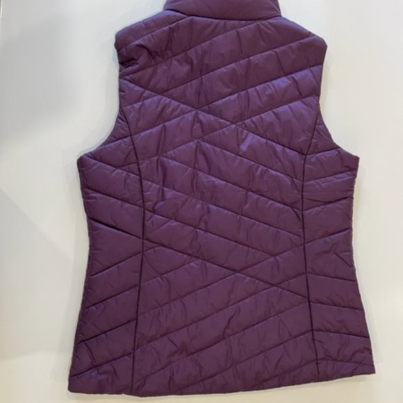 Denver Hayes Dark Purple Puffer Vest with High Collar ~ Size M ~ NWOT - Picture 6 of 16